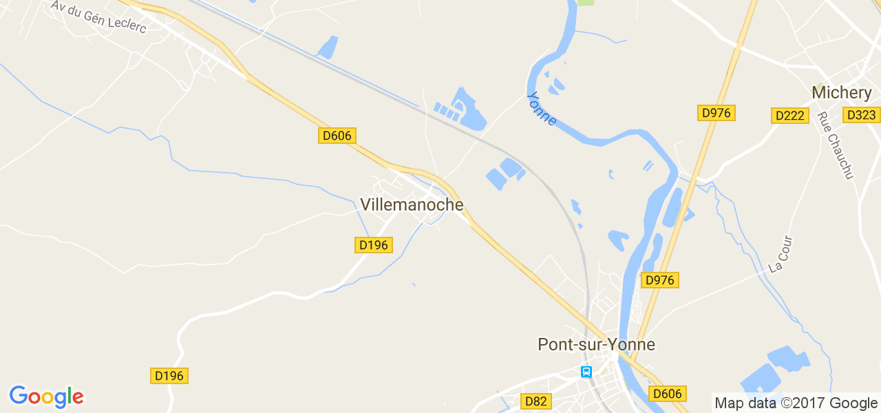 map de la ville de Villemanoche