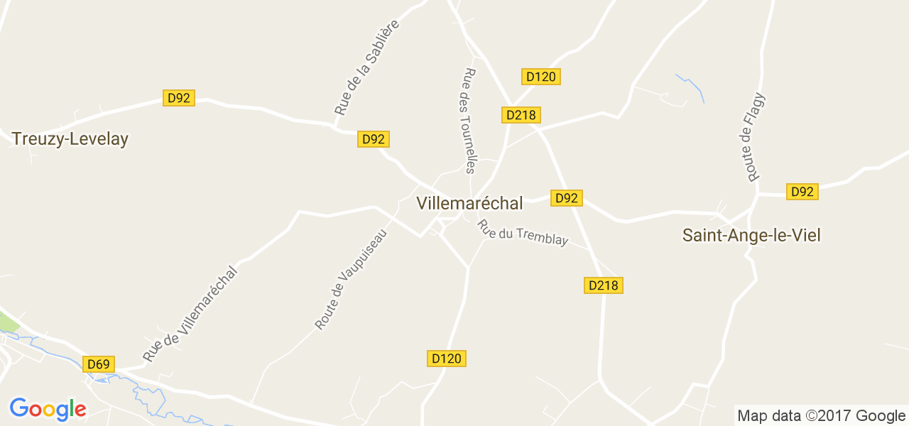 map de la ville de Villemaréchal