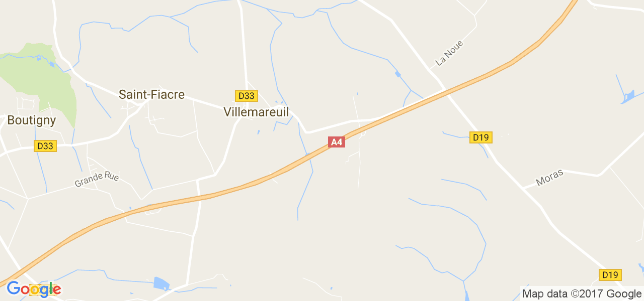 map de la ville de Villemareuil