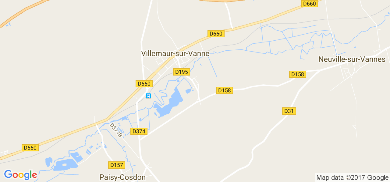 map de la ville de Villemaur-sur-Vanne