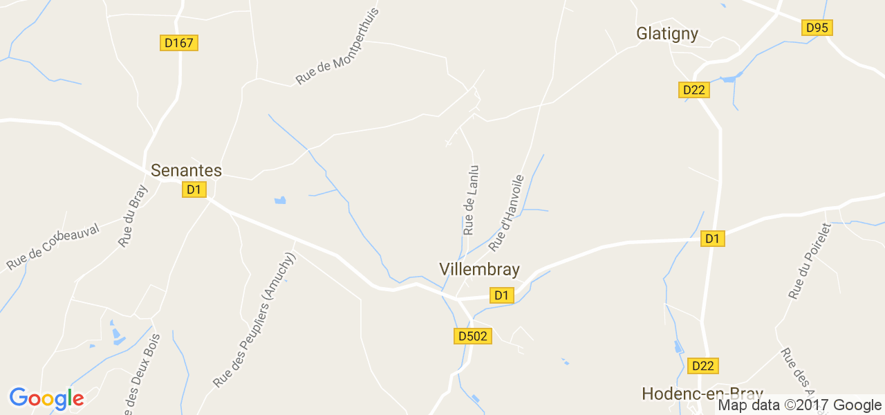 map de la ville de Villembray