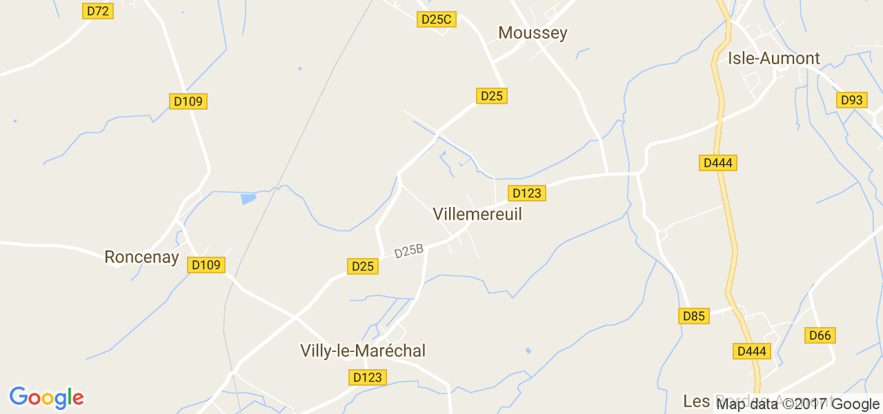 map de la ville de Villemereuil