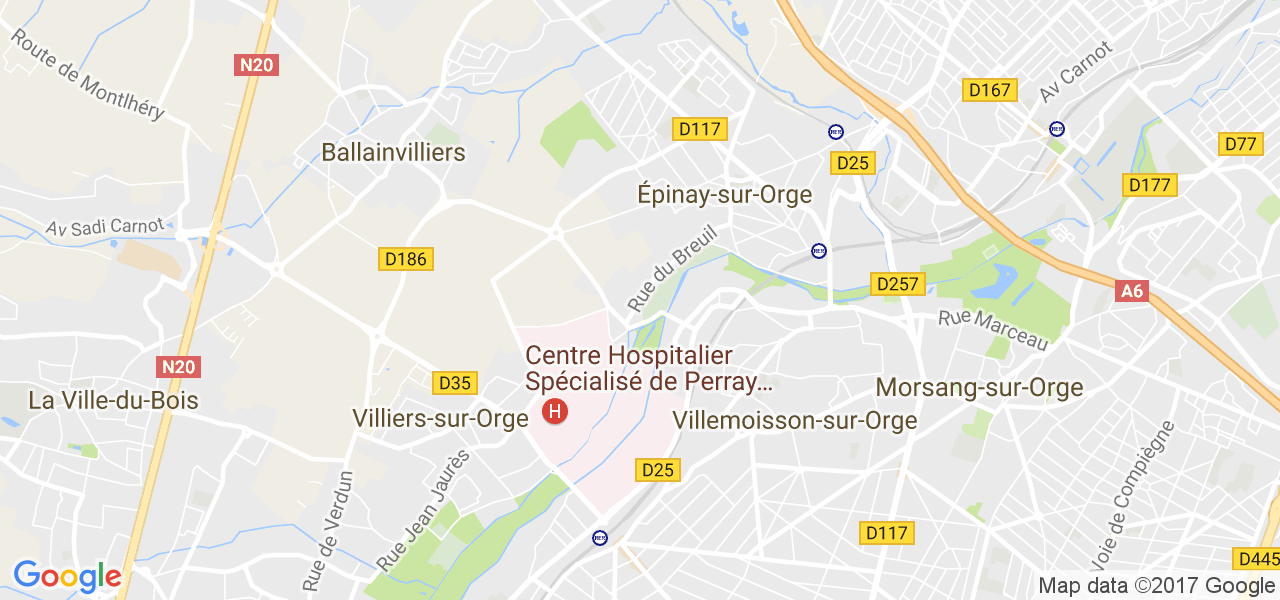 map de la ville de Villemoisson-sur-Orge