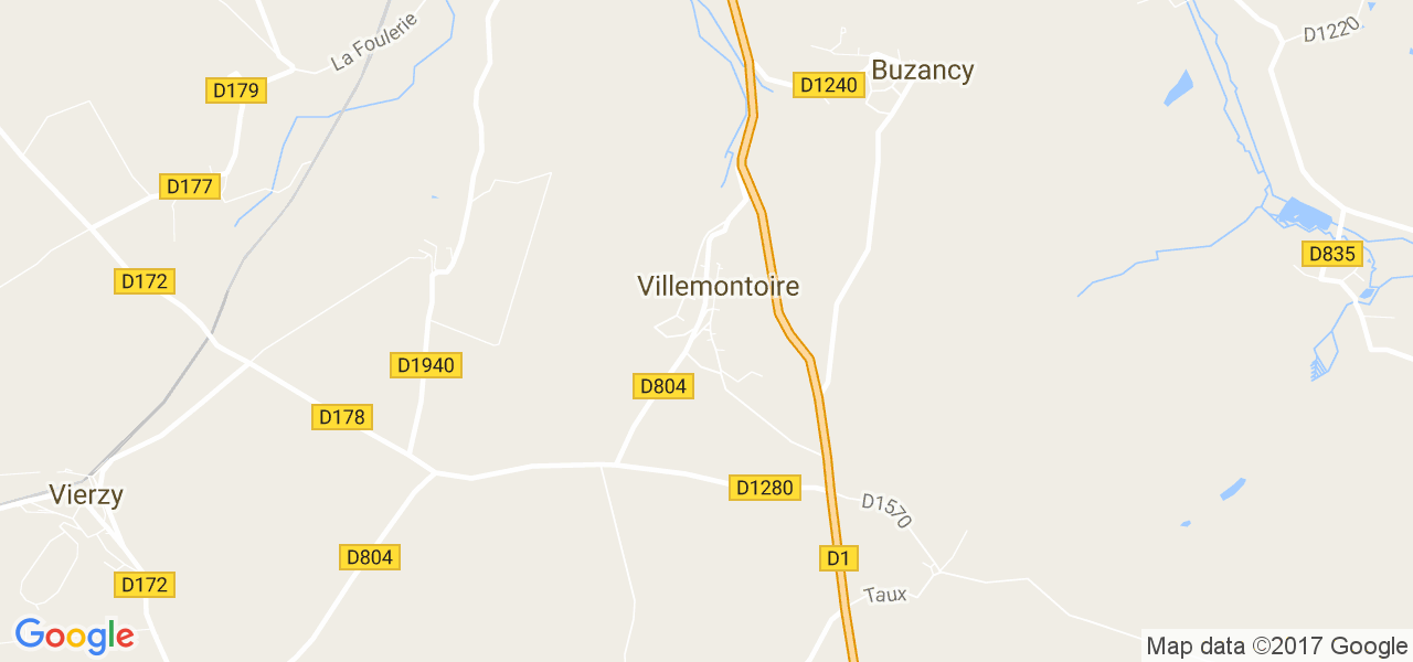 map de la ville de Villemontoire