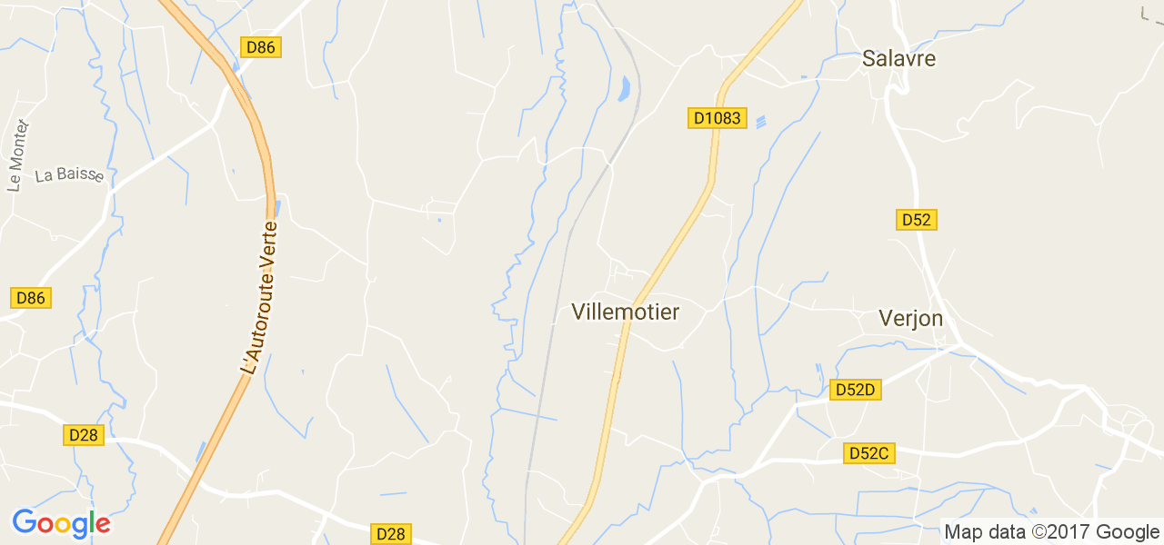 map de la ville de Villemotier