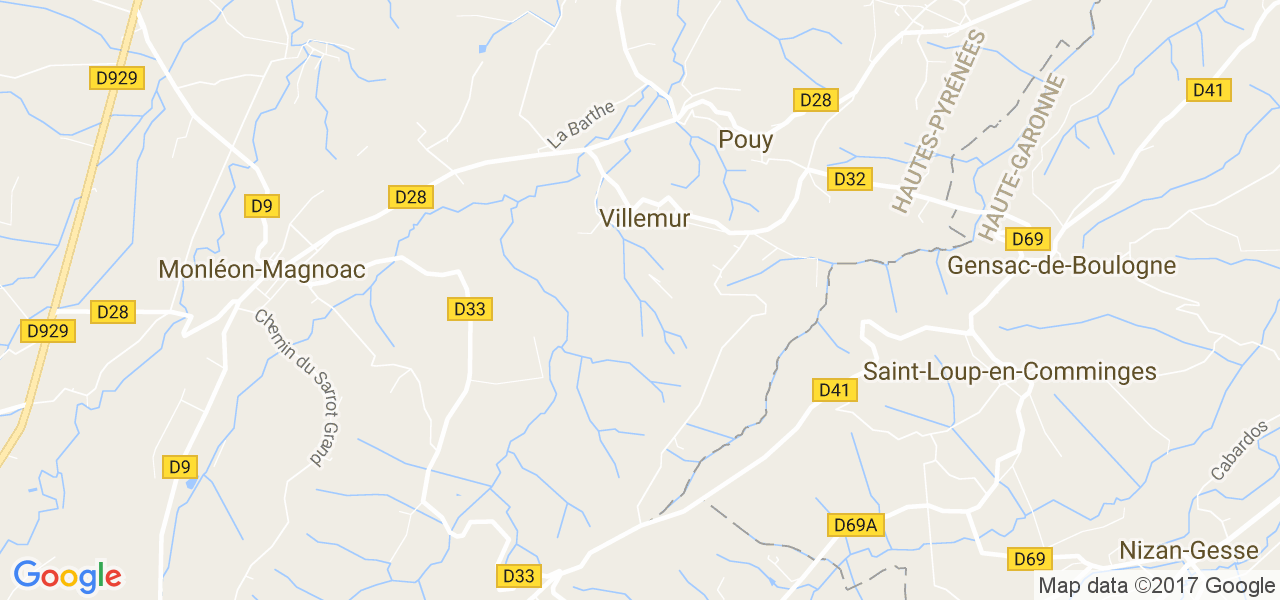 map de la ville de Villemur