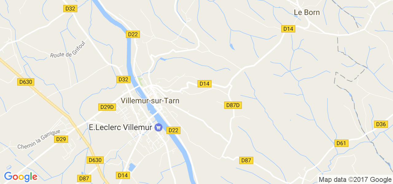 map de la ville de Villemur-sur-Tarn