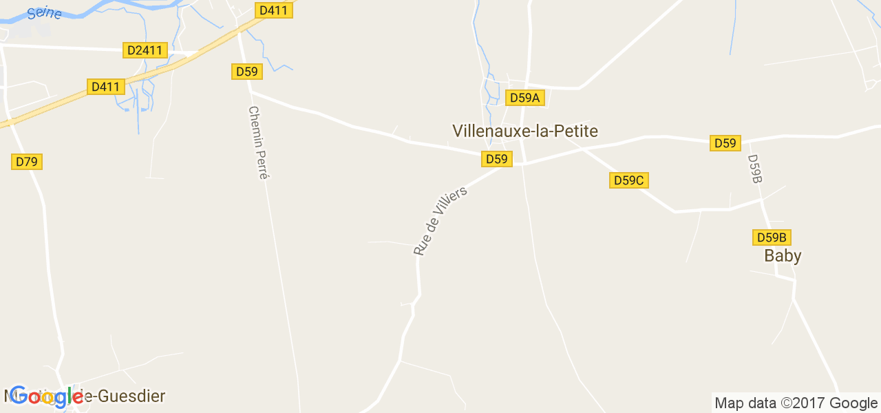 map de la ville de Villenauxe-la-Petite