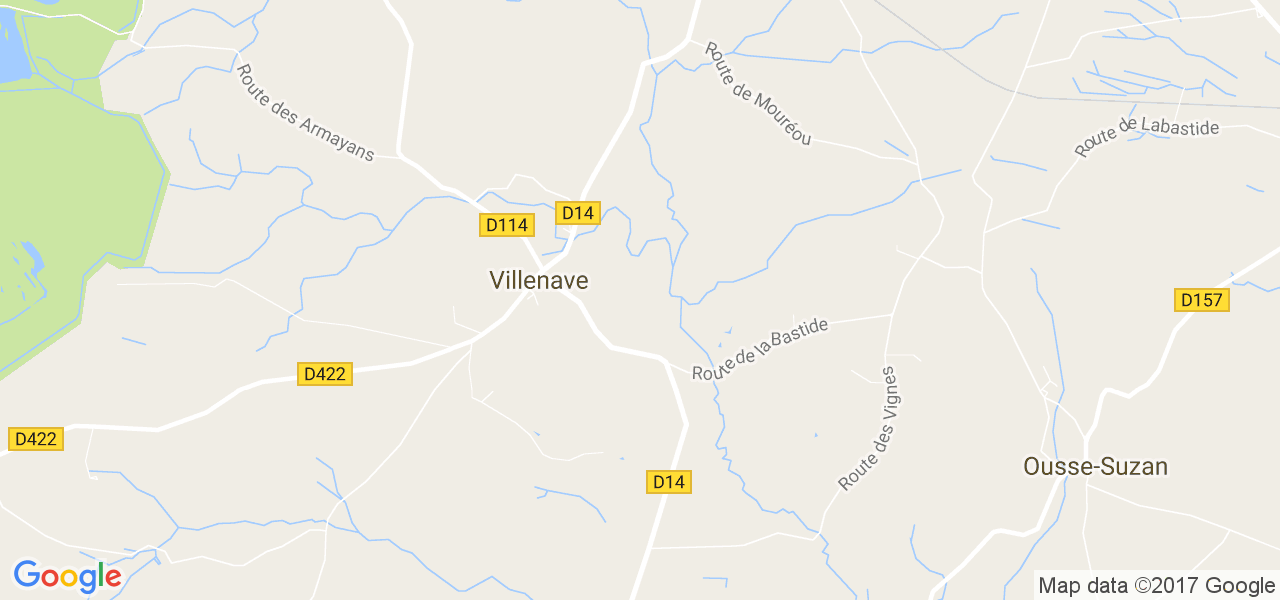 map de la ville de Villenave