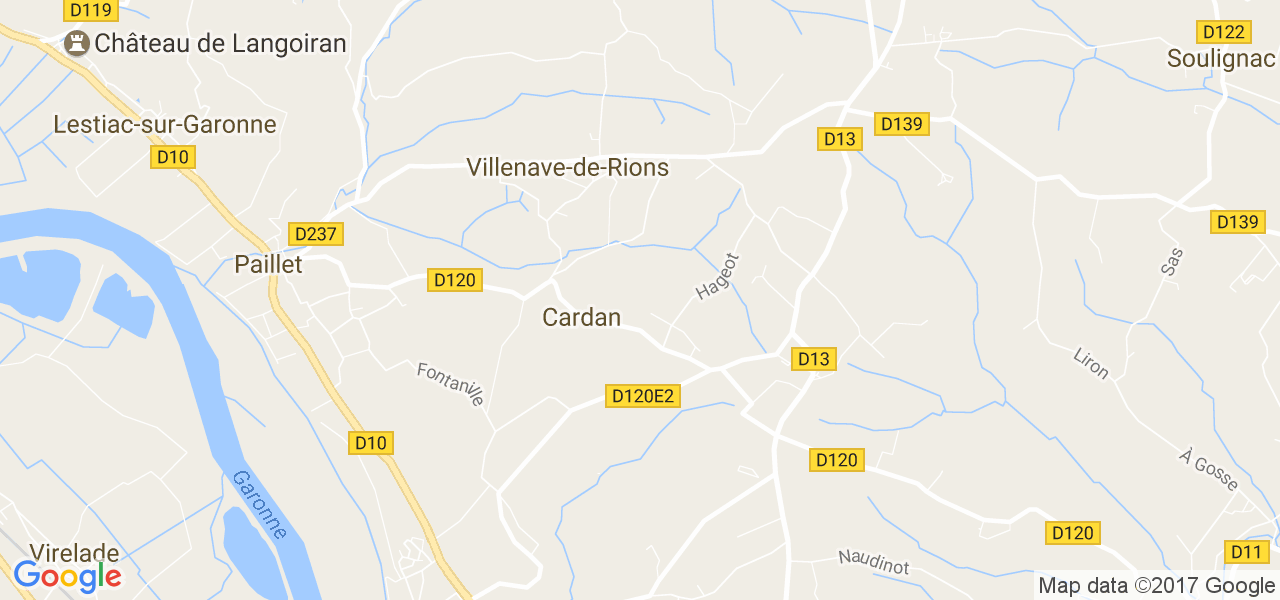 map de la ville de Villenave-de-Rions