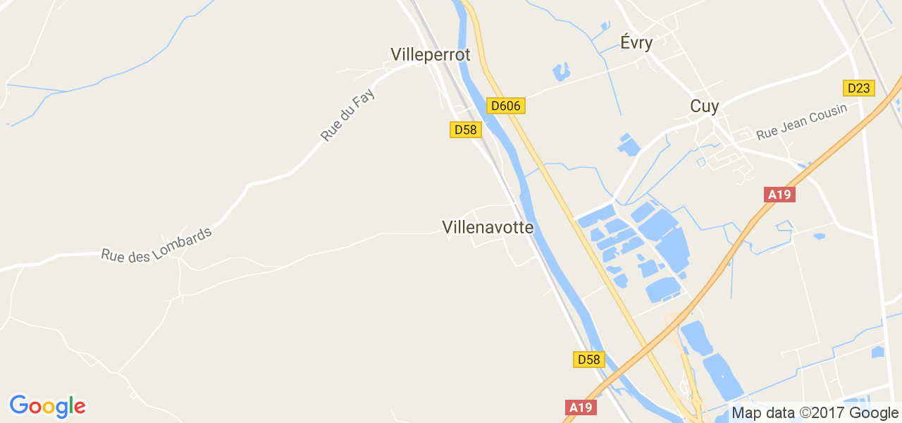 map de la ville de Villenavotte