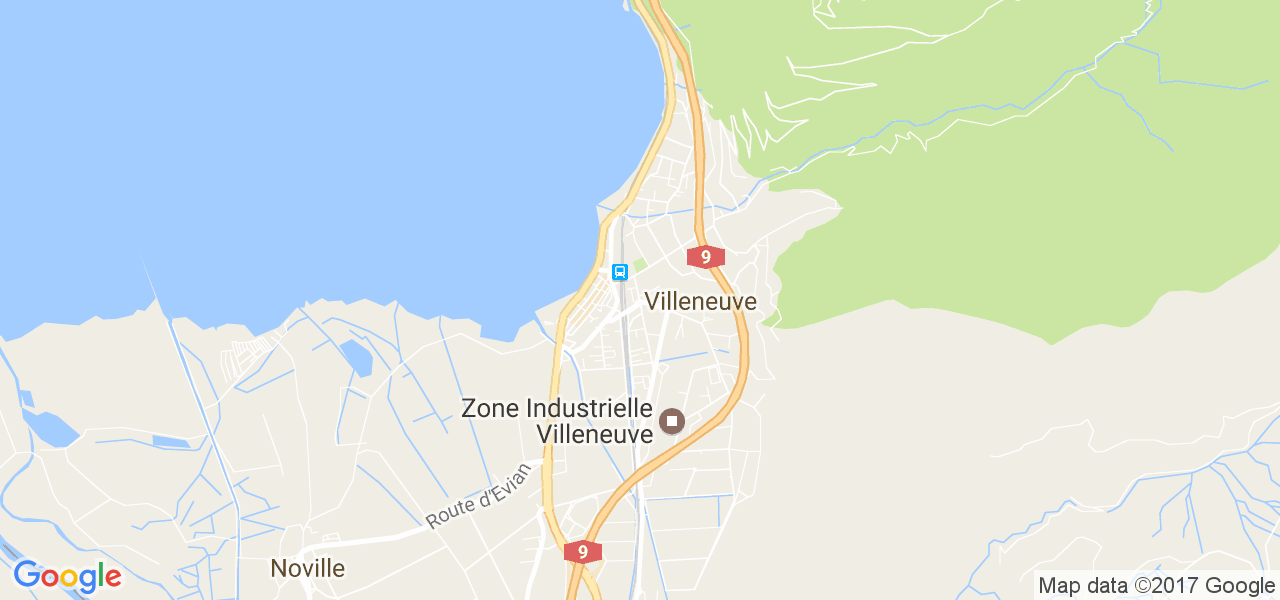 map de la ville de Villeneuve