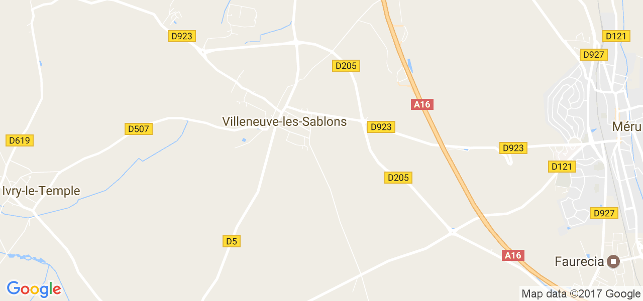 map de la ville de Villeneuve-les-Sablons