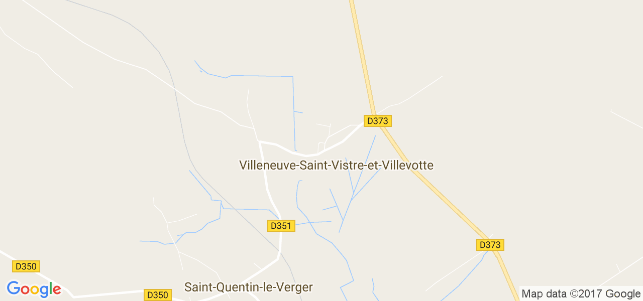 map de la ville de Villeneuve-Saint-Vistre-et-Villevotte