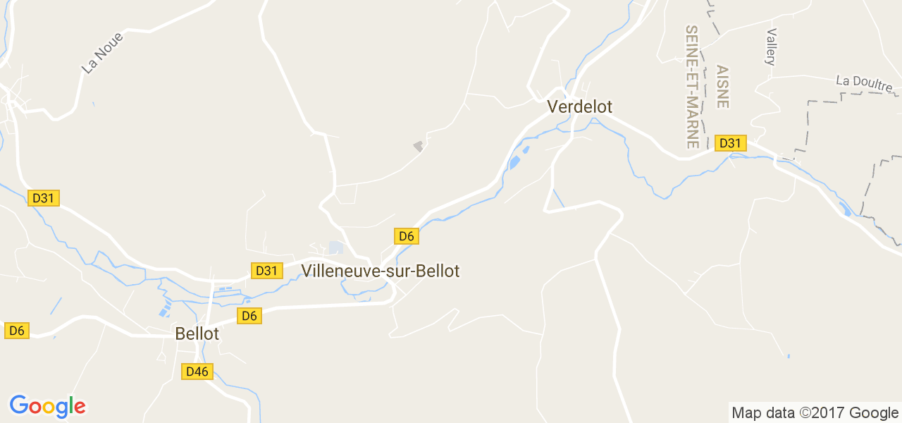 map de la ville de Villeneuve-sur-Bellot