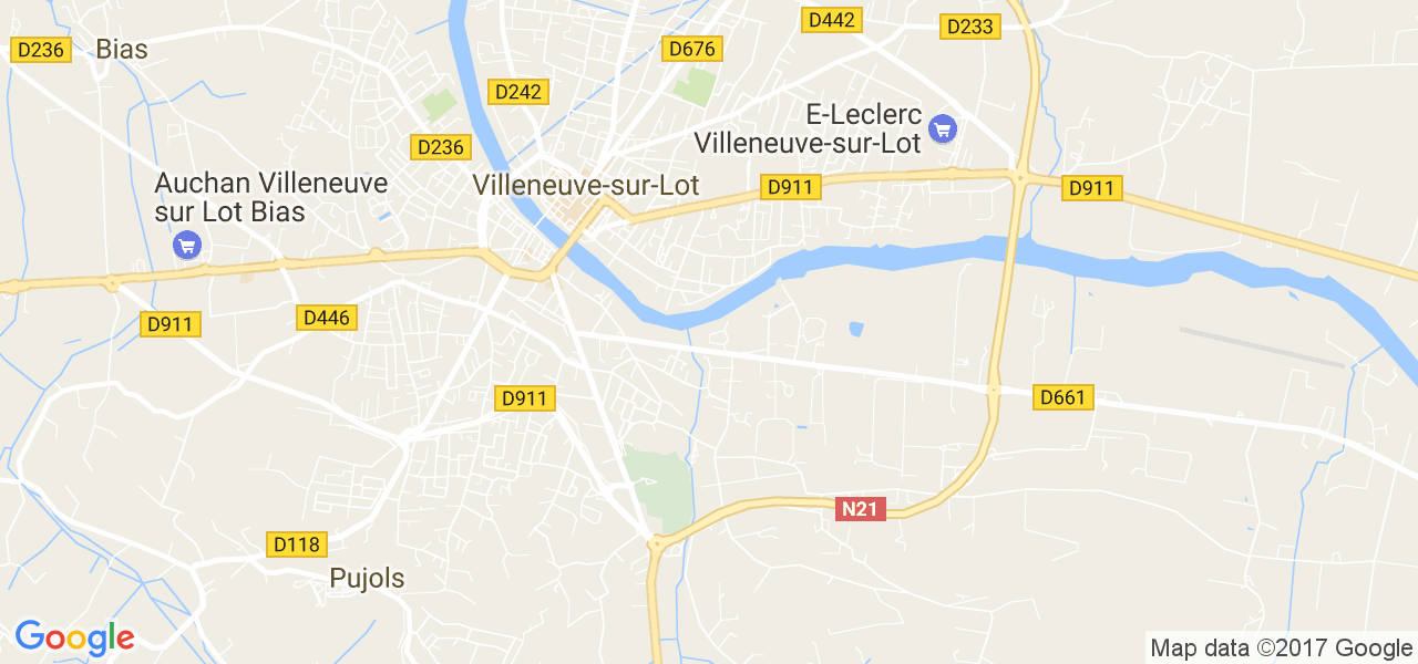 map de la ville de Villeneuve-sur-Lot