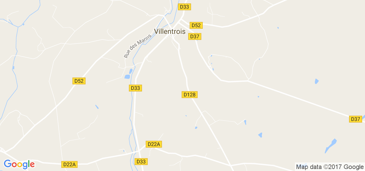 map de la ville de Villentrois