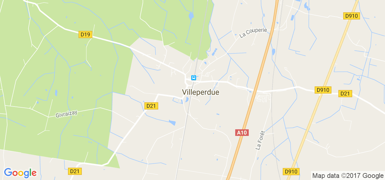 map de la ville de Villeperdue