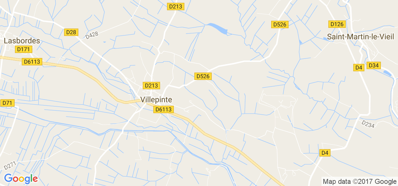 map de la ville de Villepinte