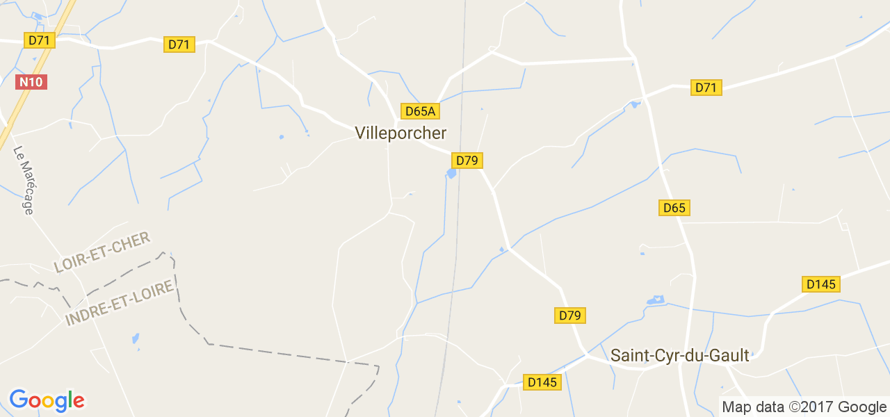 map de la ville de Villeporcher