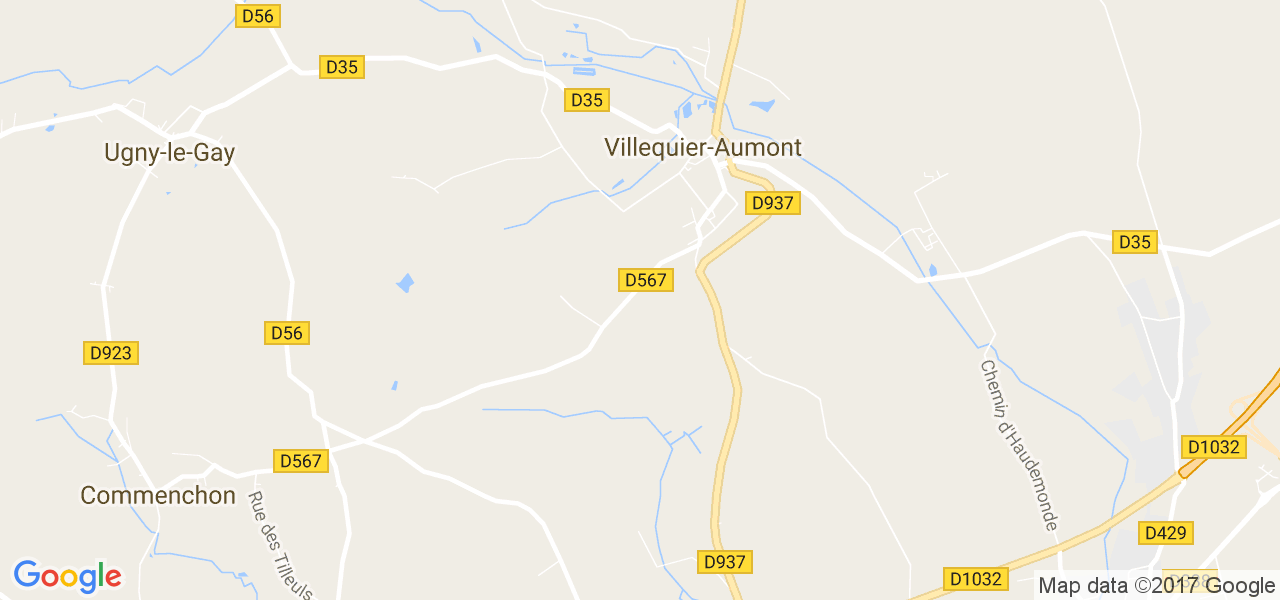 map de la ville de Villequier-Aumont