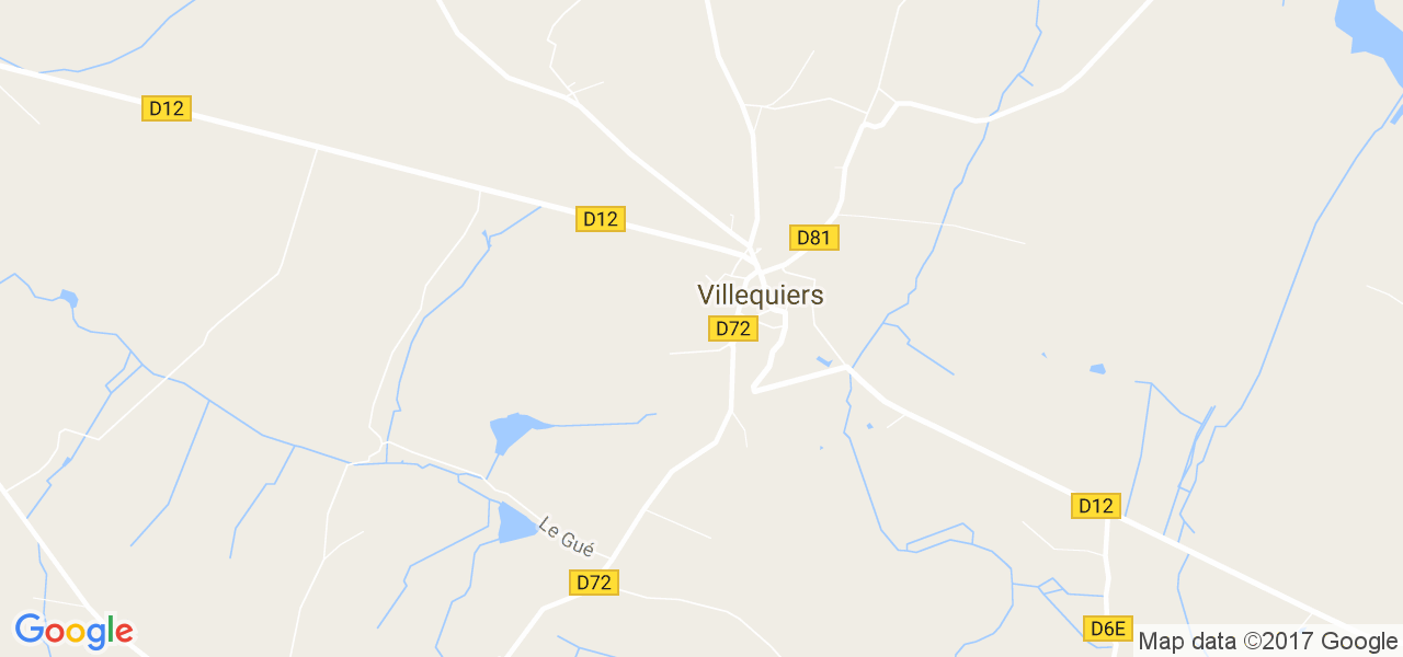 map de la ville de Villequiers