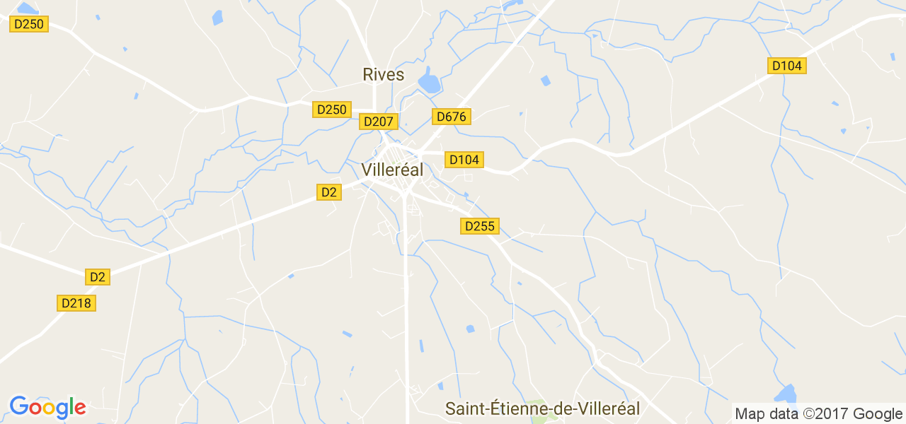 map de la ville de Villeréal