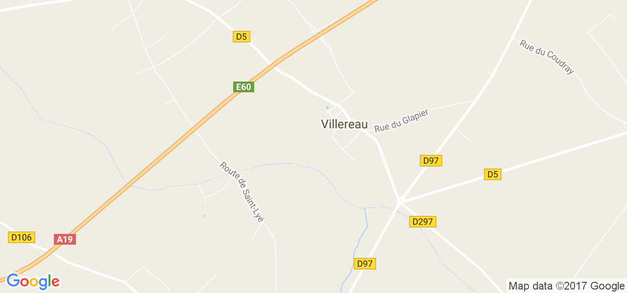 map de la ville de Villereau