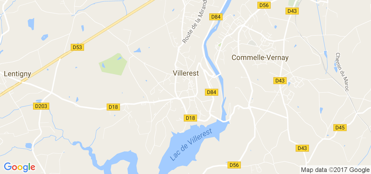 map de la ville de Villerest