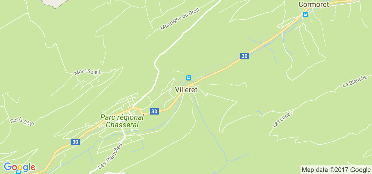 map de la ville de Villeret