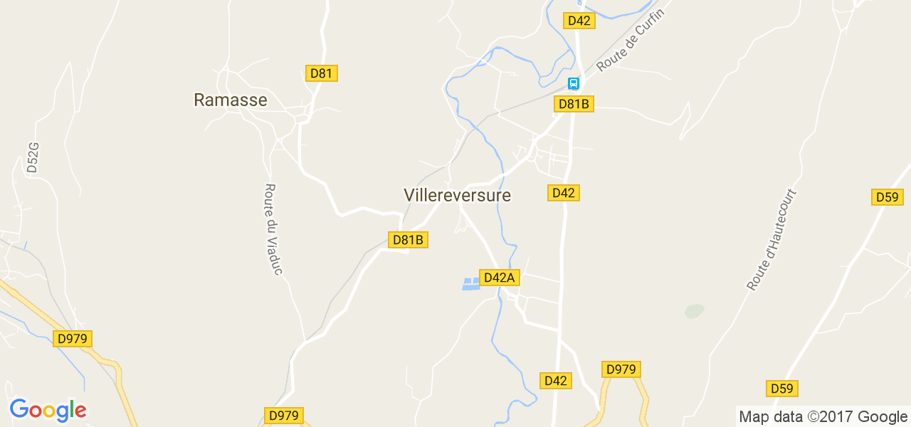 map de la ville de Villereversure