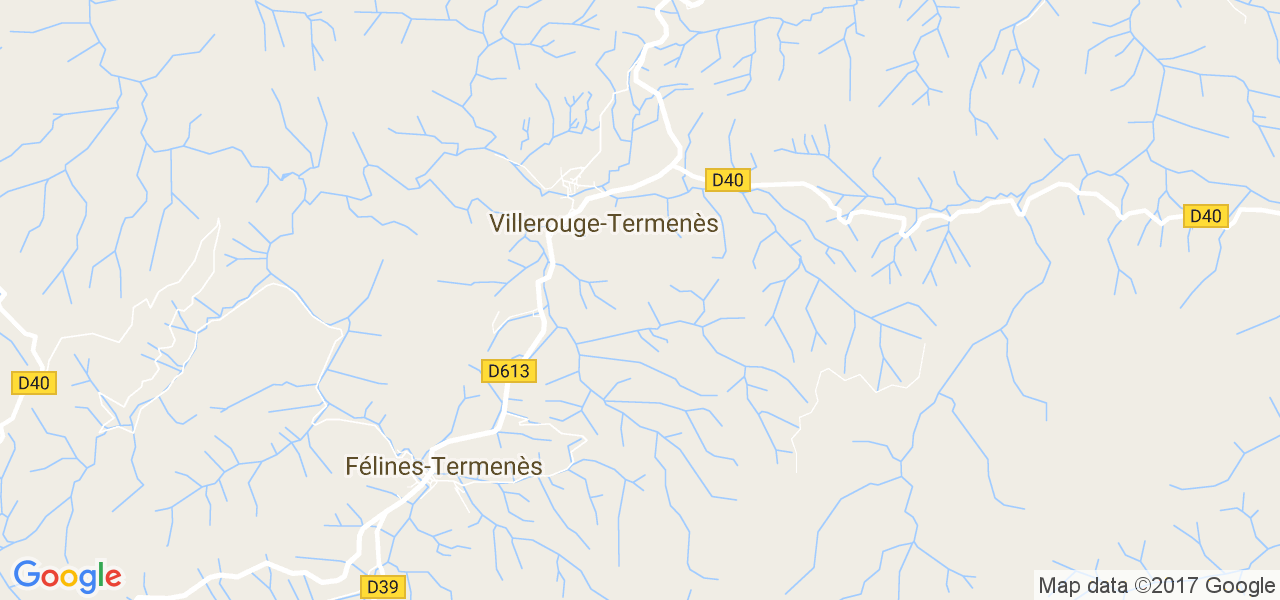 map de la ville de Villerouge-Termenès