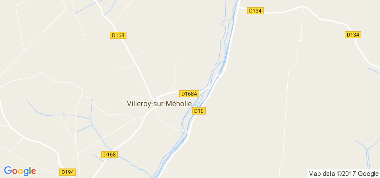 map de la ville de Villeroy-sur-Méholle