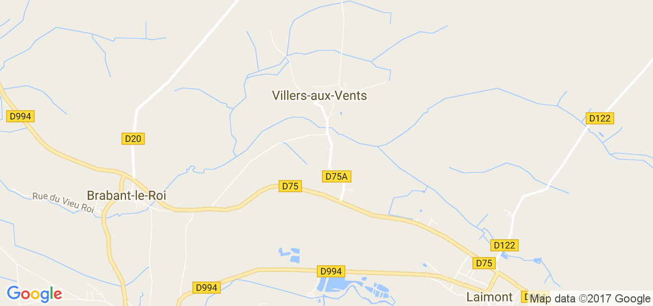 map de la ville de Villers-aux-Vents