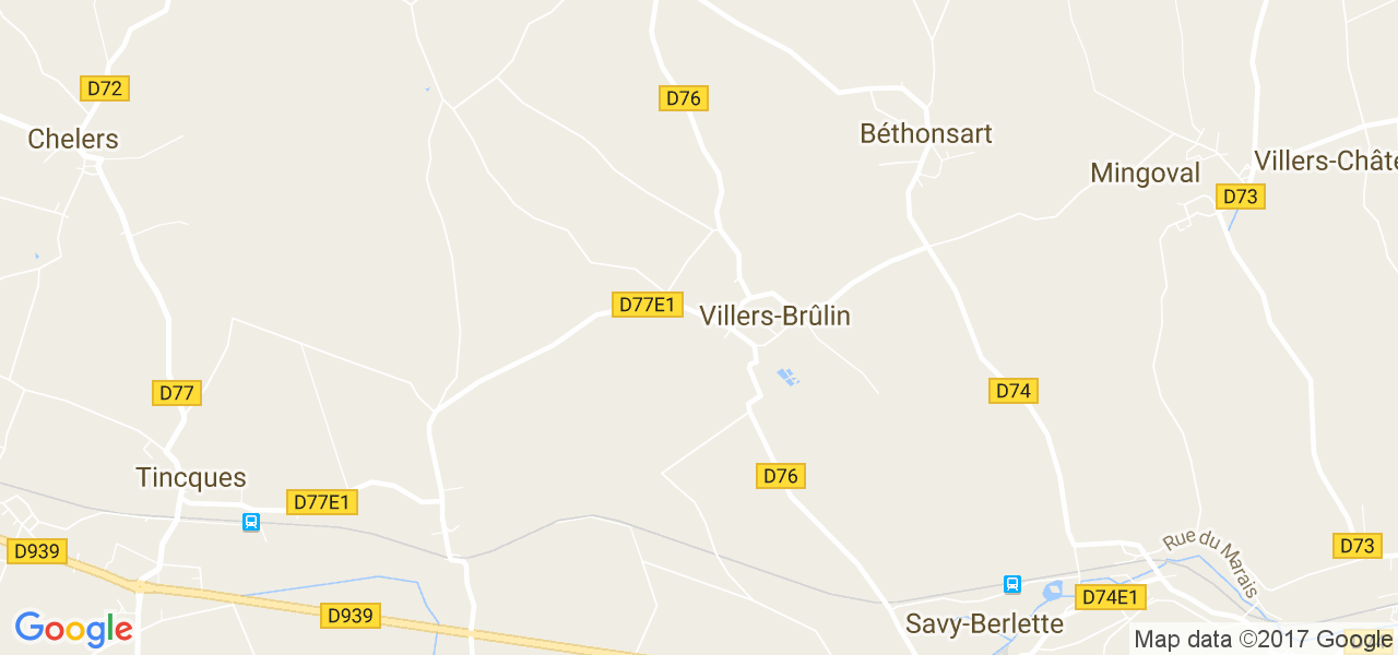 map de la ville de Villers-Brûlin