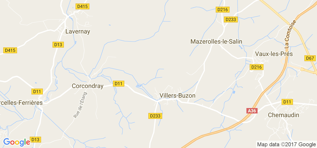 map de la ville de Villers-Buzon