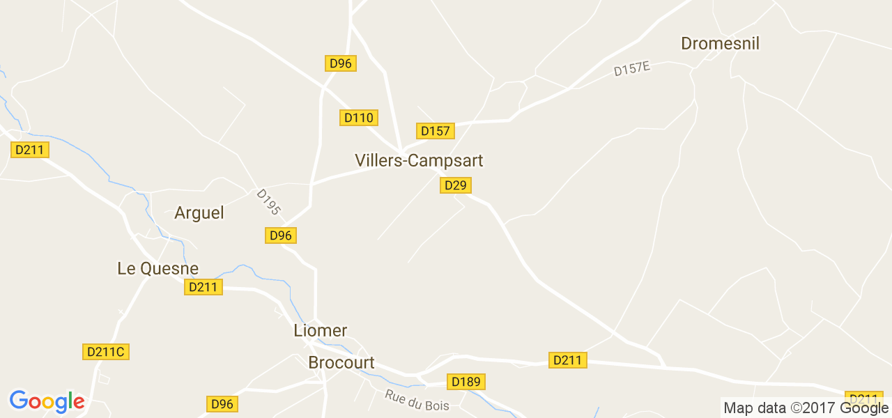 map de la ville de Villers-Campsart