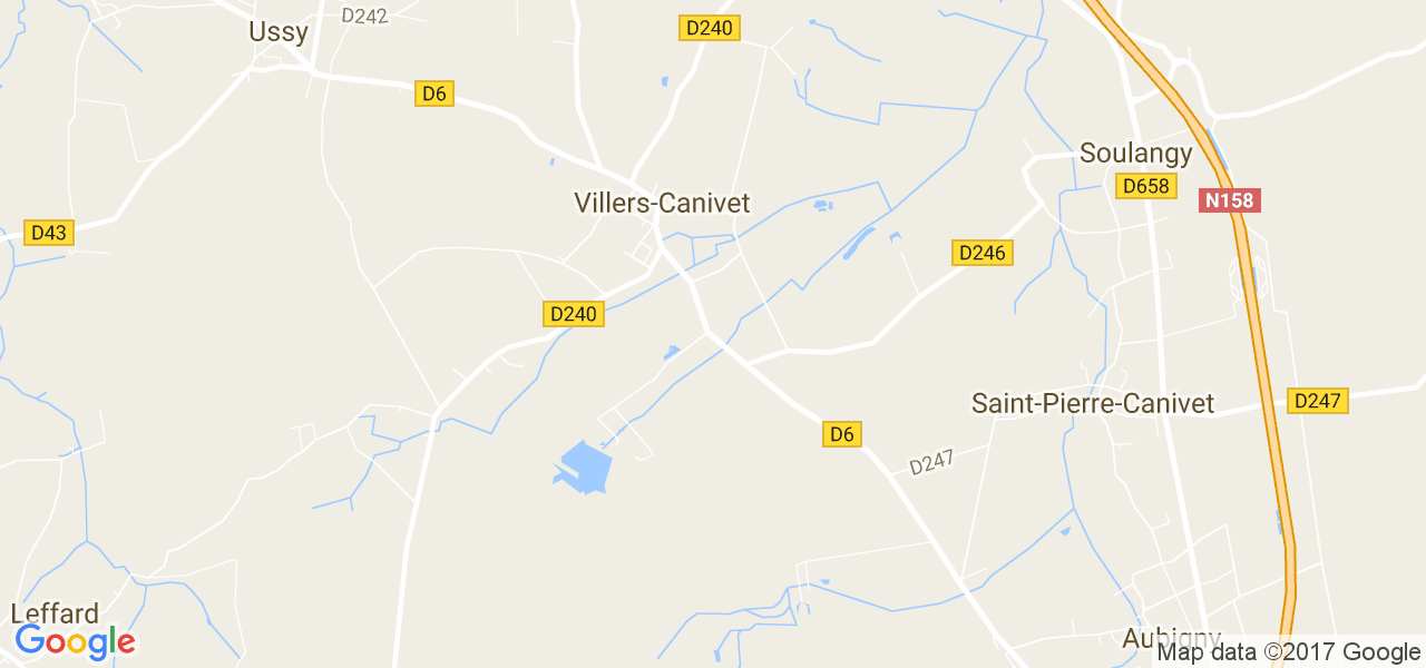 map de la ville de Villers-Canivet