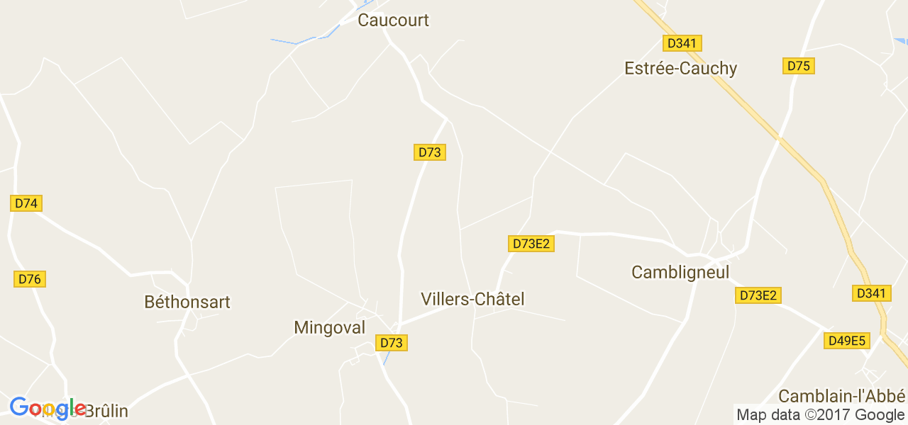 map de la ville de Villers-Châtel