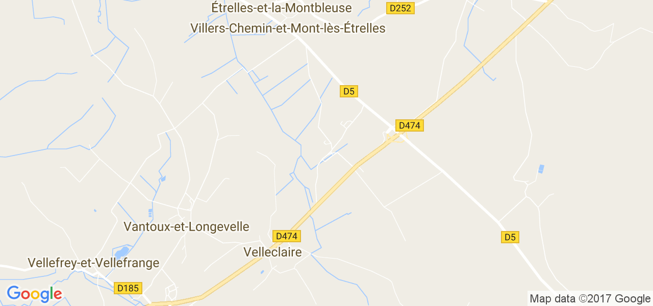 map de la ville de Villers-Chemin-et-Mont-lès-Étrelles