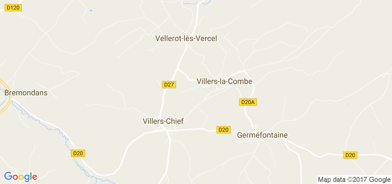 map de la ville de Villers-Chief