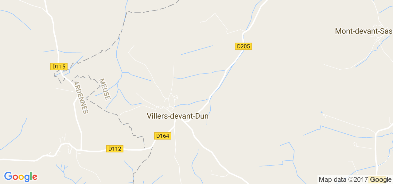 map de la ville de Villers-devant-Dun