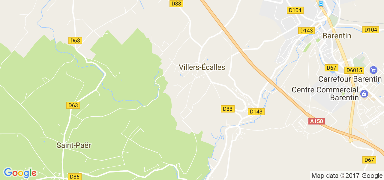 map de la ville de Villers-Écalles