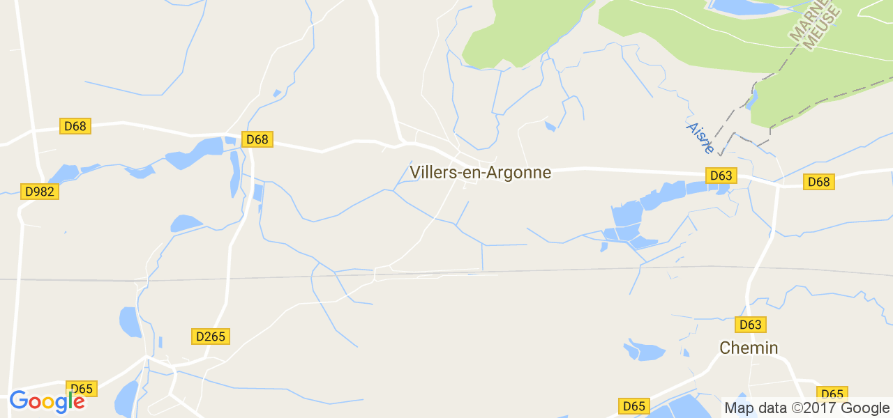 map de la ville de Villers-en-Argonne