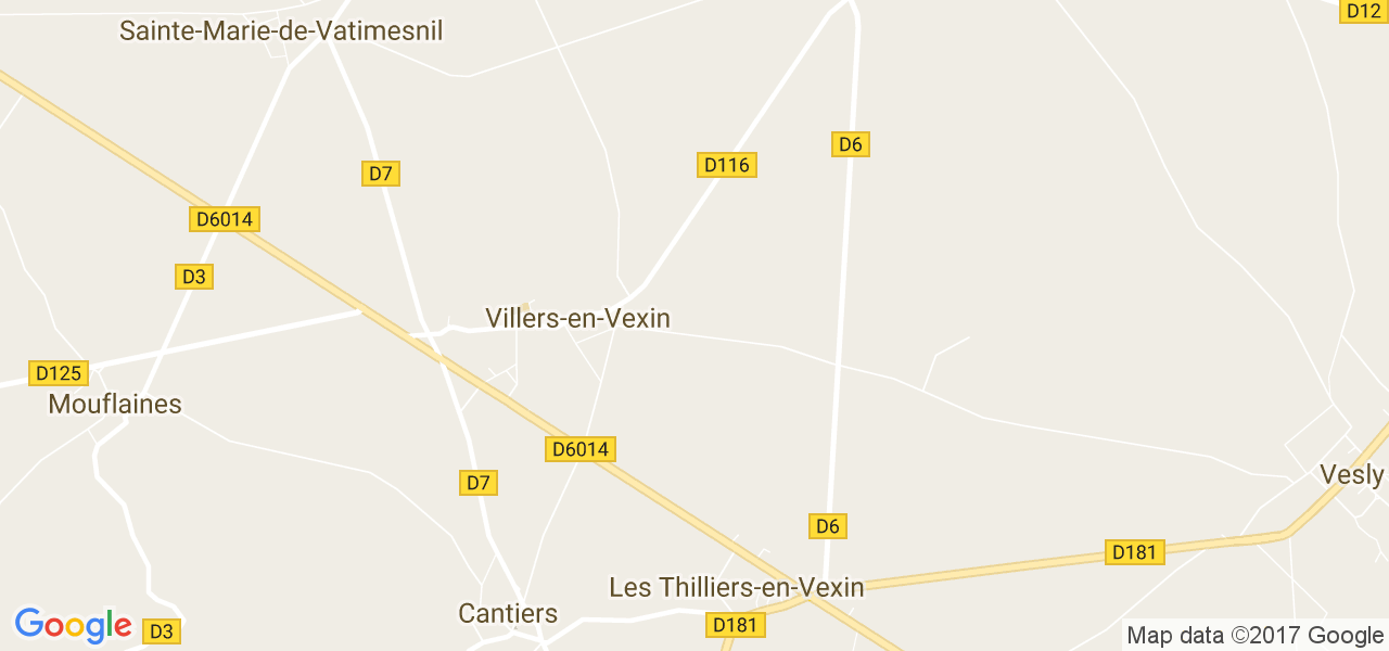 map de la ville de Villers-en-Vexin