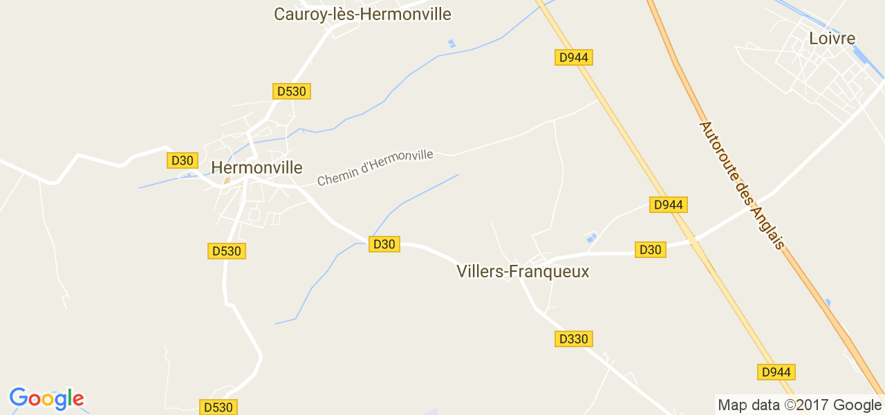 map de la ville de Villers-Franqueux