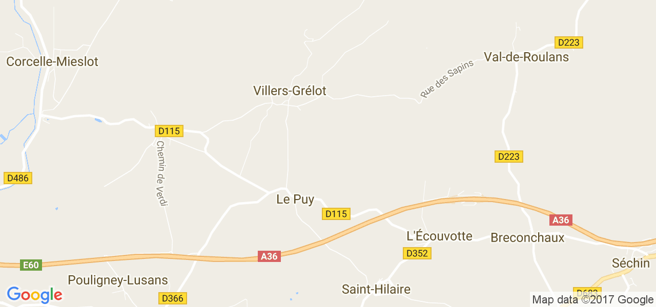 map de la ville de Villers-Grélot