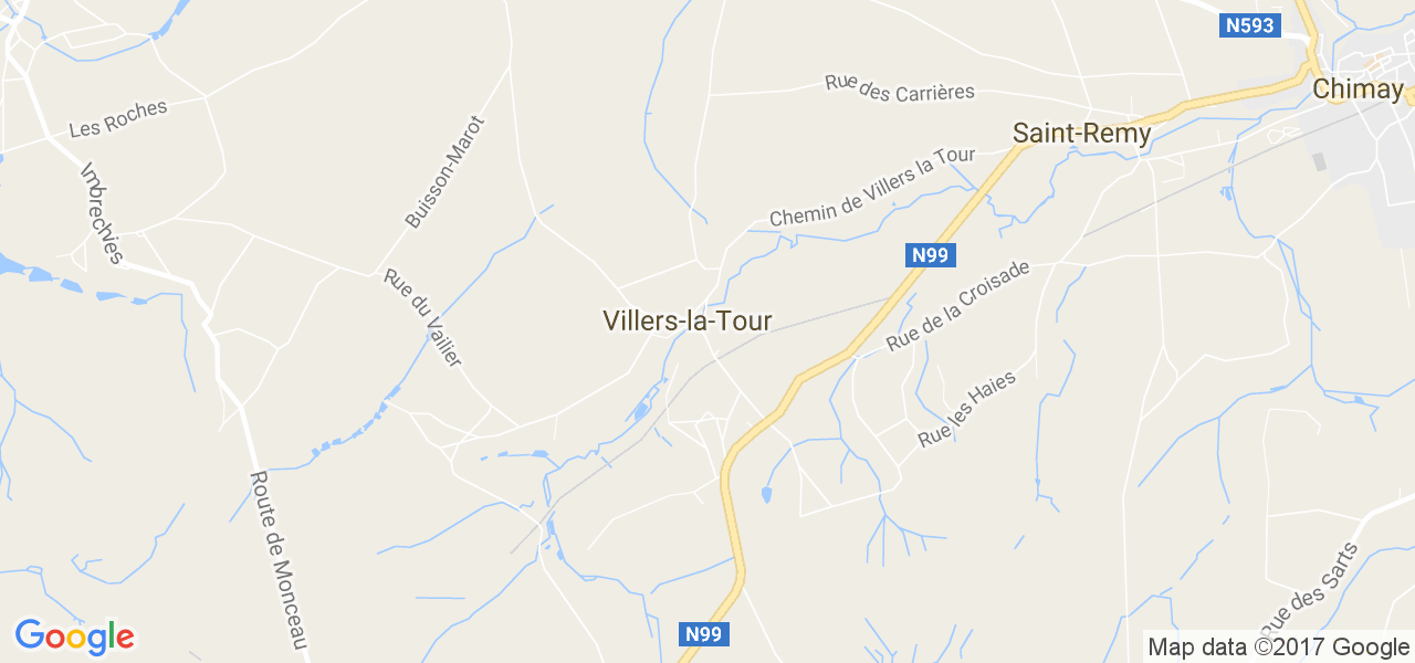 map de la ville de Villers-La-Tour