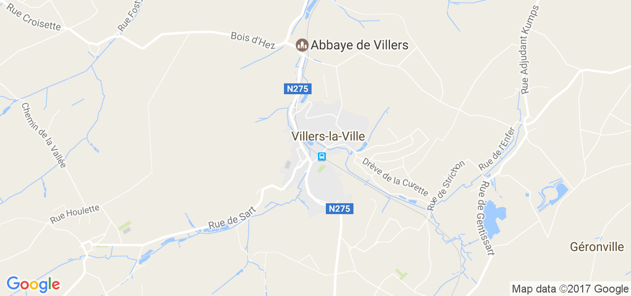 map de la ville de Villers-La-Ville