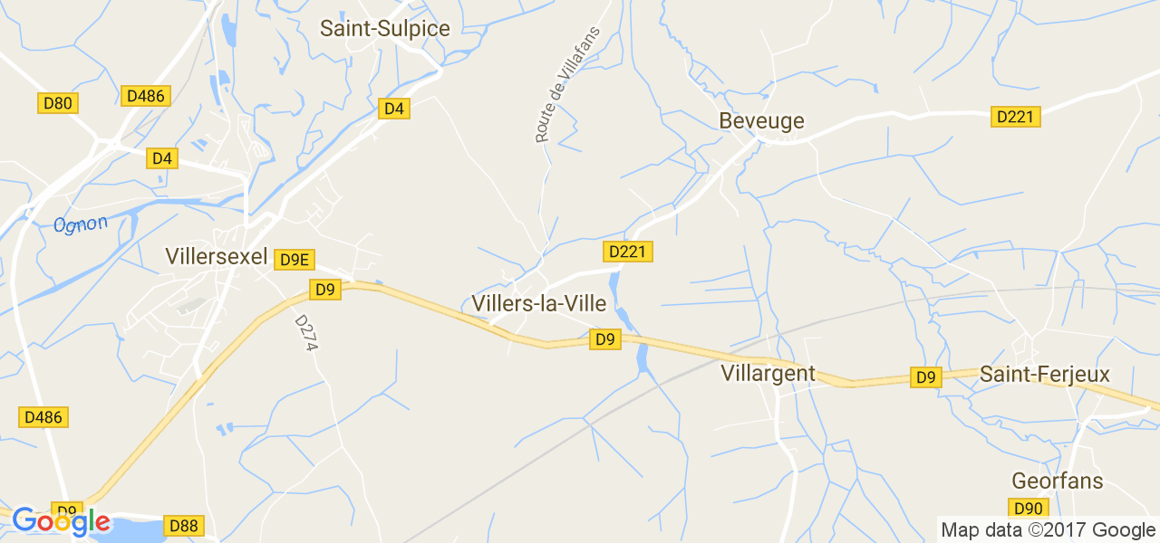 map de la ville de Villers-la-Ville